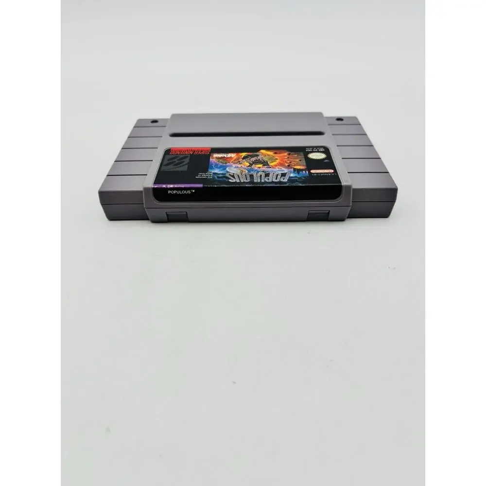 Populous Super Nintendo SNES Official Original, Authentic, Tested and Works VG